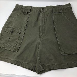 Lands End hi rise Cargo short olive khaki size 36